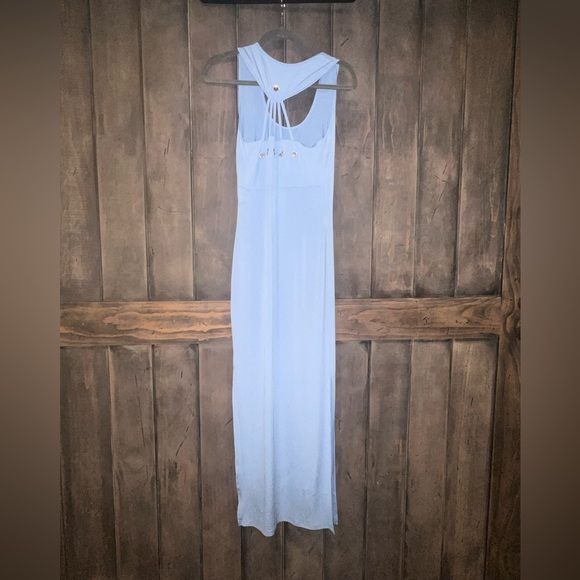 New Venus strappy maxi dress with bling & slit - Picture 2 of 5